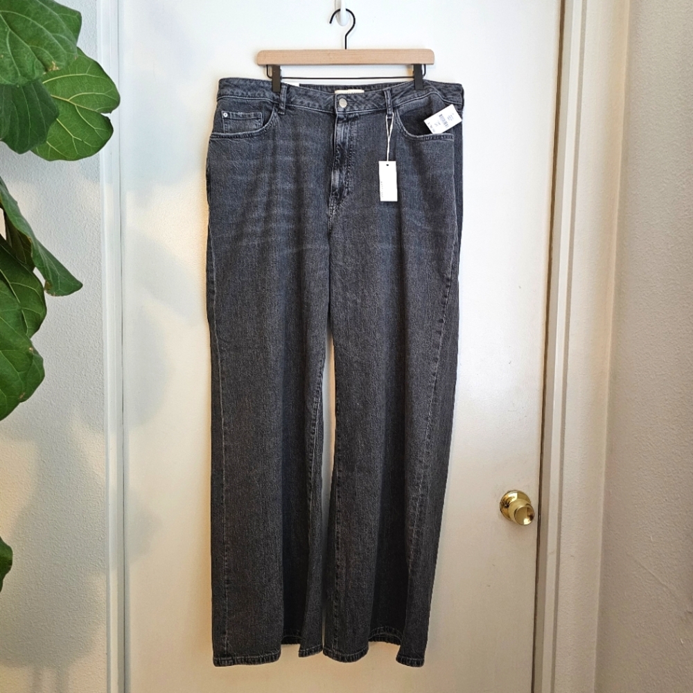 Warp + Weft Wide Leg Dark Gray Denim Jeans - NWT - Plus Size 20